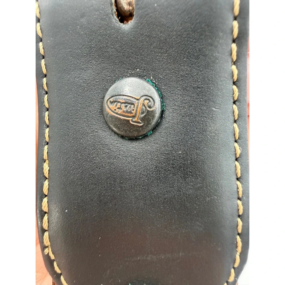Justin Mens Leather Belt Beaded Western Style‎ Silver Buckle Black Yellow Red